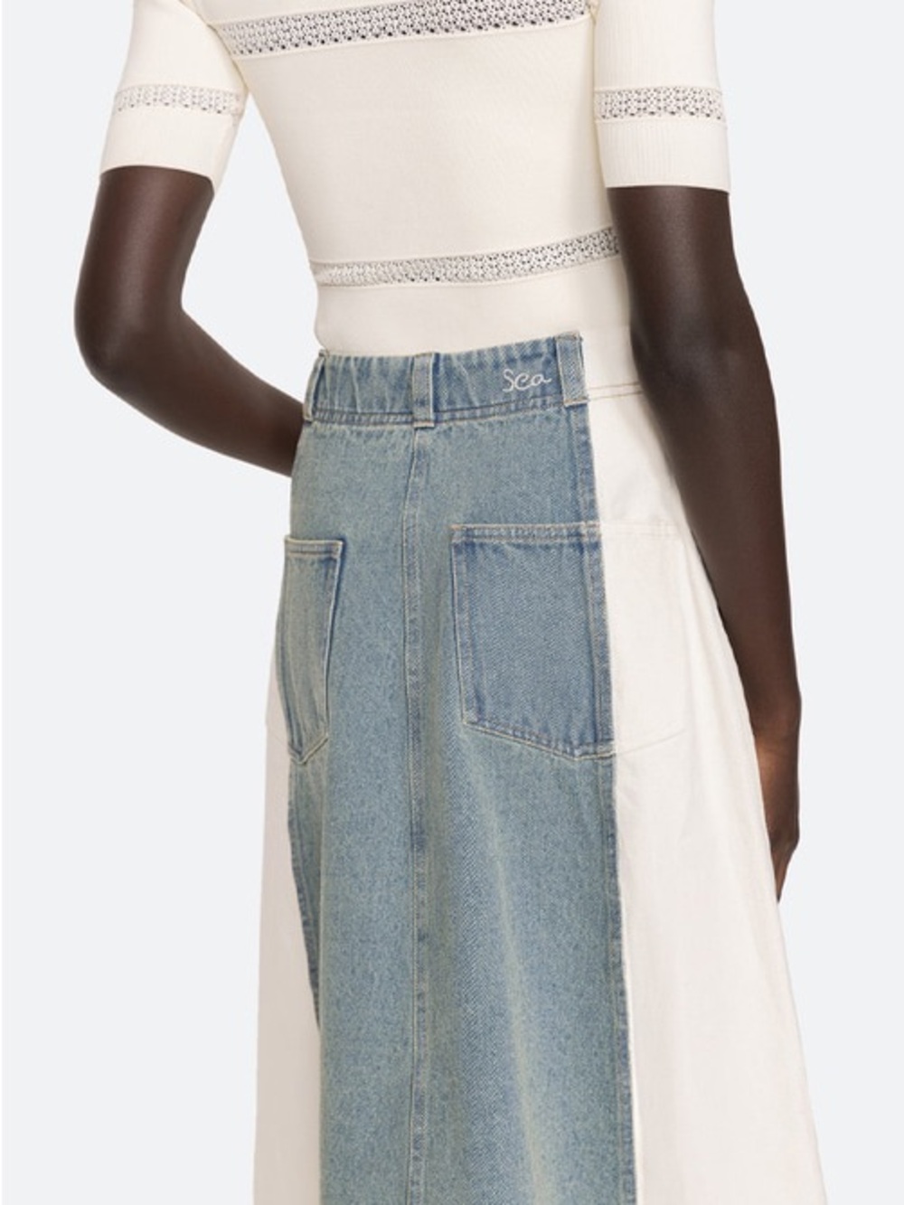 Sea New York Liam Denim Skirt - NWT - Size 6 - Picture 3 of 7